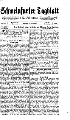 Schweinfurter Tagblatt Samstag 19. Oktober 1872
