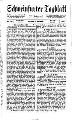 Schweinfurter Tagblatt Dienstag 31. Dezember 1872