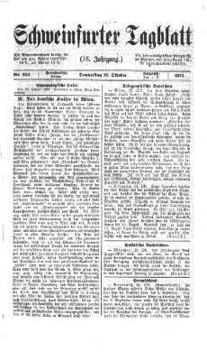 Schweinfurter Tagblatt Donnerstag 23. Oktober 1873