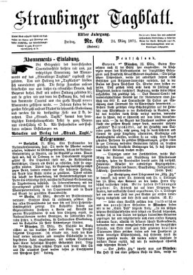 Straubinger Tagblatt Freitag 24. März 1871