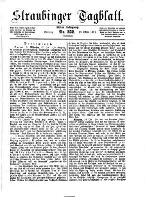 Straubinger Tagblatt Sonntag 29. Oktober 1871