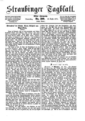Straubinger Tagblatt Donnerstag 28. Dezember 1871