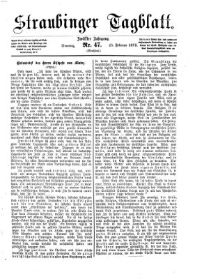 Straubinger Tagblatt Sonntag 25. Februar 1872