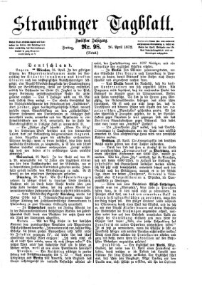 Straubinger Tagblatt Freitag 26. April 1872