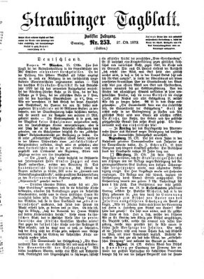 Straubinger Tagblatt Sonntag 27. Oktober 1872