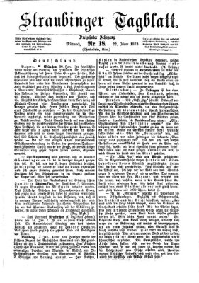 Straubinger Tagblatt Mittwoch 22. Januar 1873