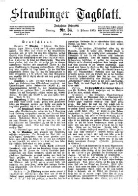 Straubinger Tagblatt Sonntag 9. Februar 1873