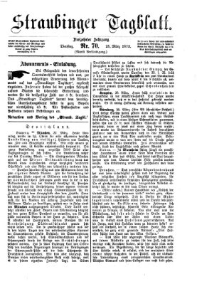 Straubinger Tagblatt Dienstag 25. März 1873