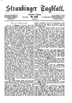 Straubinger Tagblatt Donnerstag 4. Dezember 1873
