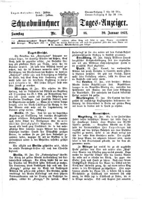 Schwabmünchner Tages-Anzeiger Samstag 20. Januar 1872
