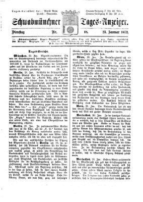 Schwabmünchner Tages-Anzeiger Dienstag 23. Januar 1872