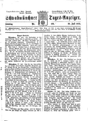 Schwabmünchner Tages-Anzeiger Sonntag 28. Juli 1872
