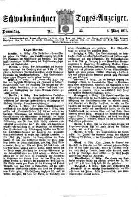 Schwabmünchner Tages-Anzeiger Donnerstag 6. März 1873