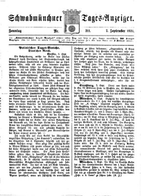 Schwabmünchner Tages-Anzeiger Sonntag 7. September 1873