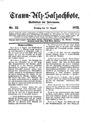 Traun-Alz-Salzachbote Dienstag 12. August 1873