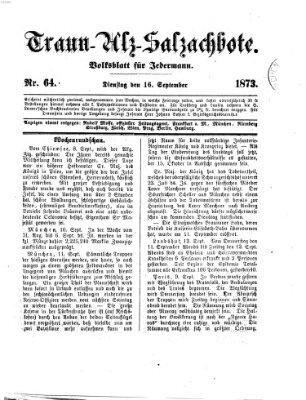 Traun-Alz-Salzachbote Dienstag 16. September 1873