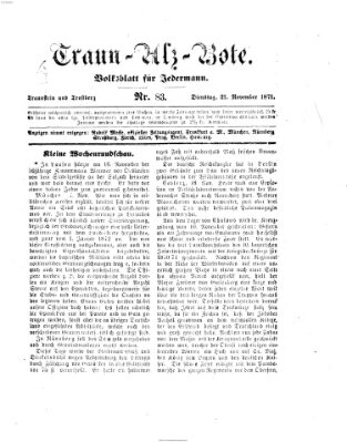 Traun-Alz-Bote (Traun-Alz-Salzachbote) Dienstag 21. November 1871
