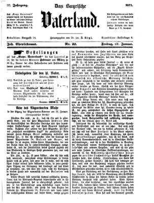 Das bayerische Vaterland Freitag 27. Januar 1871