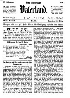 Das bayerische Vaterland Samstag 25. März 1871