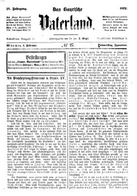Das bayerische Vaterland Donnerstag 1. Februar 1872