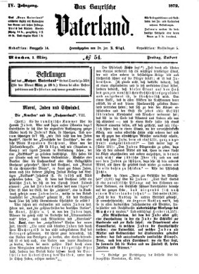 Das bayerische Vaterland Freitag 1. März 1872