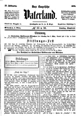 Das bayerische Vaterland Samstag 2. März 1872