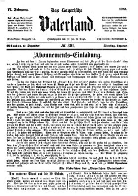 Das bayerische Vaterland Dienstag 17. Dezember 1872
