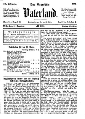 Das bayerische Vaterland Freitag 20. Dezember 1872