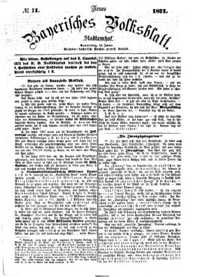 Neues bayerisches Volksblatt Donnerstag 12. Januar 1871
