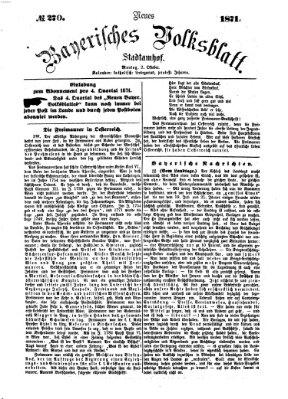 Neues bayerisches Volksblatt Montag 2. Oktober 1871