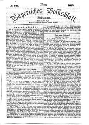 Neues bayerisches Volksblatt Mittwoch 14. August 1872