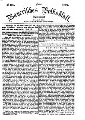 Neues bayerisches Volksblatt Mittwoch 9. Oktober 1872