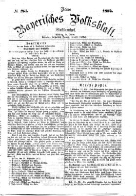Neues bayerisches Volksblatt Montag 14. Oktober 1872