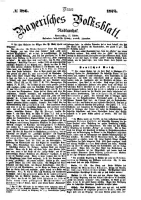 Neues bayerisches Volksblatt Donnerstag 17. Oktober 1872