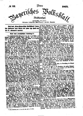 Neues bayerisches Volksblatt Donnerstag 23. Januar 1873