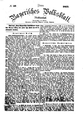 Neues bayerisches Volksblatt Donnerstag 20. Februar 1873