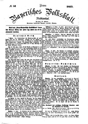 Neues bayerisches Volksblatt Freitag 21. Februar 1873