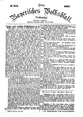 Neues bayerisches Volksblatt Sonntag 7. September 1873