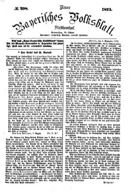 Neues bayerisches Volksblatt Donnerstag 30. Oktober 1873