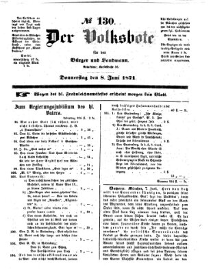 Der Volksbote für den Bürger und Landmann Donnerstag 8. Juni 1871