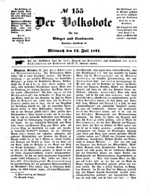 Der Volksbote für den Bürger und Landmann Mittwoch 12. Juli 1871