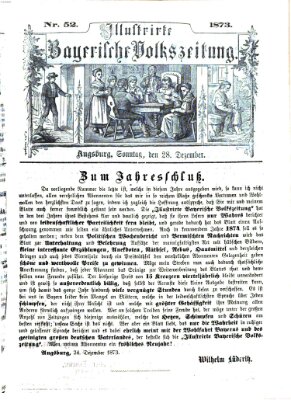 Illustrirte bayerische Volkszeitung Sonntag 28. Dezember 1873