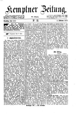 Kemptner Zeitung Samstag 4. Februar 1871