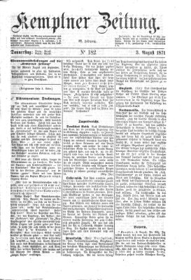 Kemptner Zeitung Donnerstag 3. August 1871