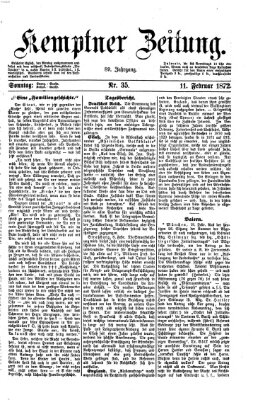 Kemptner Zeitung Sonntag 11. Februar 1872