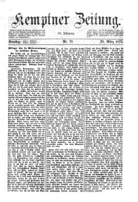 Kemptner Zeitung Samstag 23. März 1872