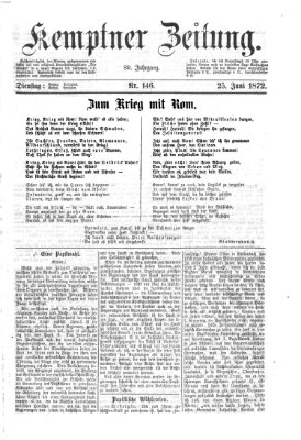 Kemptner Zeitung Dienstag 25. Juni 1872