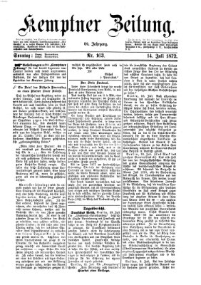 Kemptner Zeitung Sonntag 14. Juli 1872