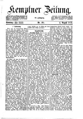 Kemptner Zeitung Sonntag 4. August 1872