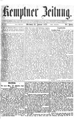 Kemptner Zeitung Mittwoch 22. Januar 1873